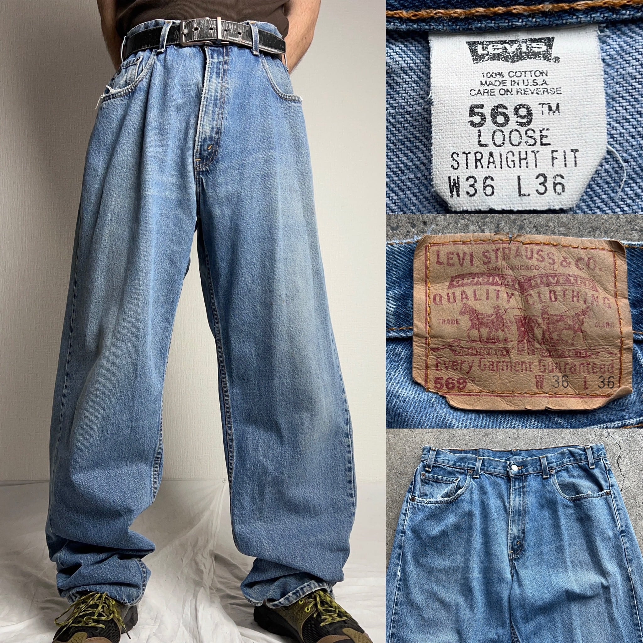 00's Levi's 569 LOOSE STRAIGHT DENIM Made In U.S.A. W36 2000年