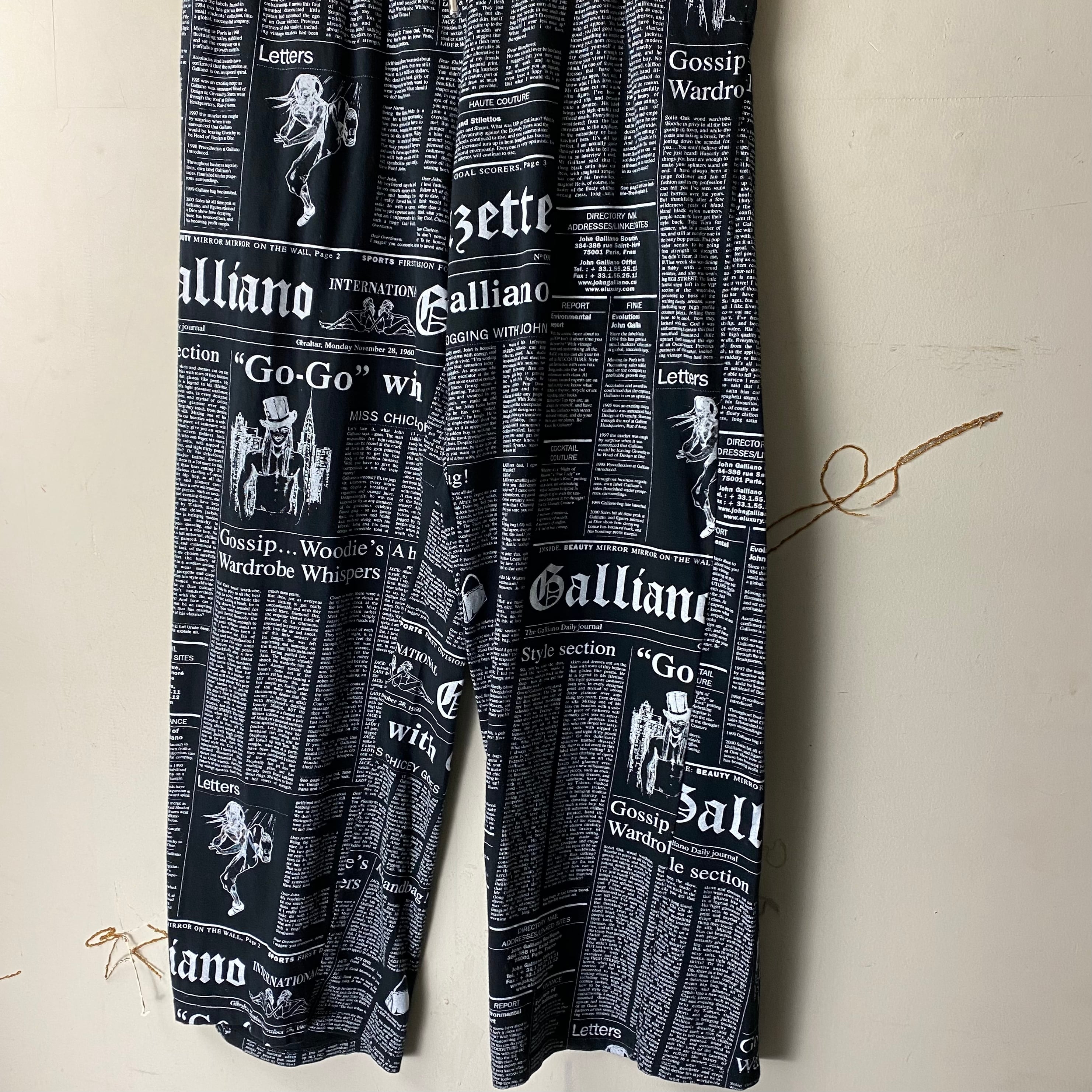 JOHN GALLIANO newspaper pattern set-up | NOIR ONLINE