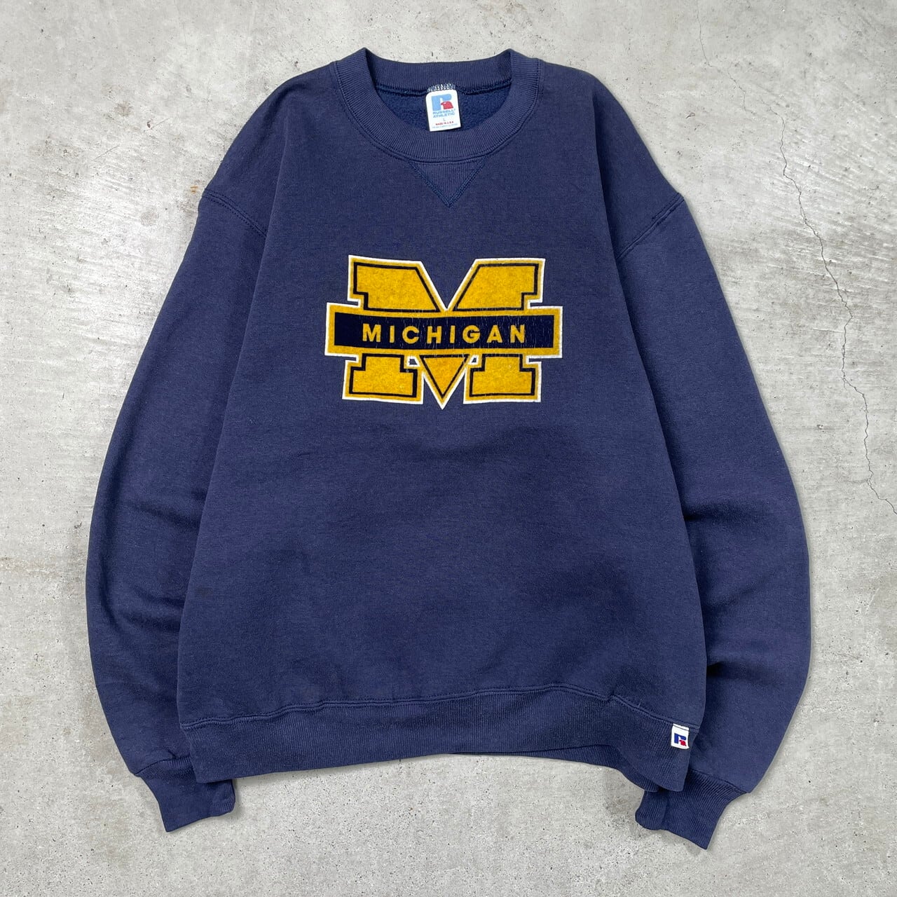 80年代 USA製 RUSSELL ATHLETIC ラッセル スウェットシャツ カレッジ