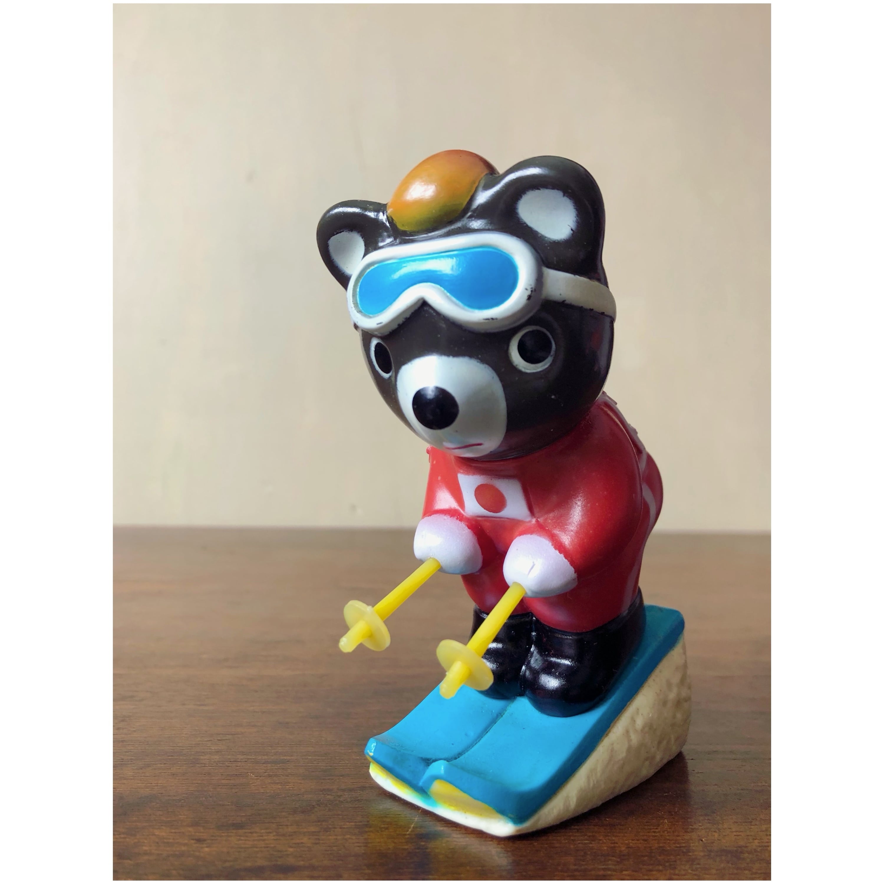 昭和レトロ 1972 たくぎん 札幌冬季オリンピック ソフビ人形 貯金箱