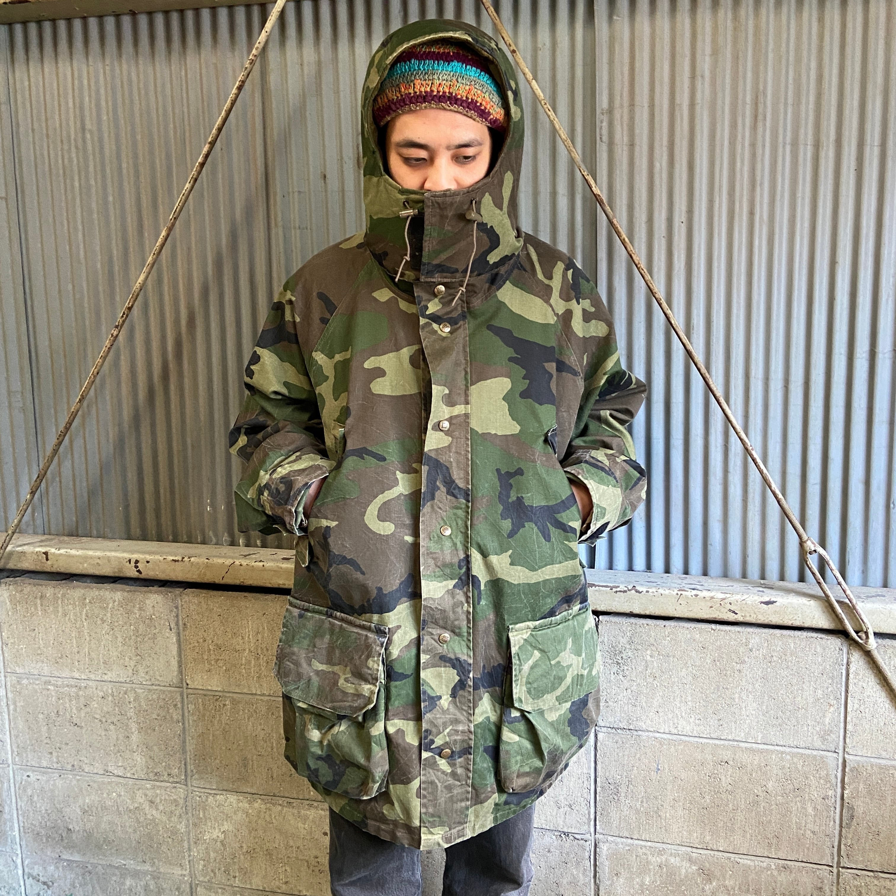 USA製 80年代 Columbia コロンビア 迷彩 カモ柄 ゴアテックス