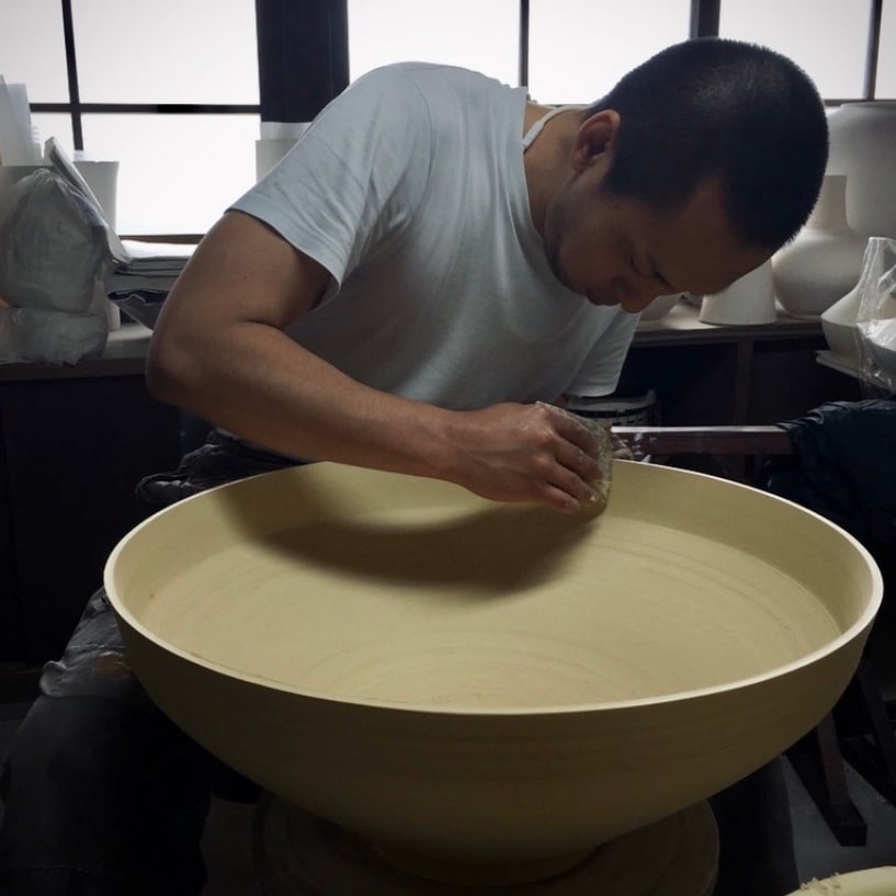 中尾純】青白磁鉢(小•深) | 中仙窯