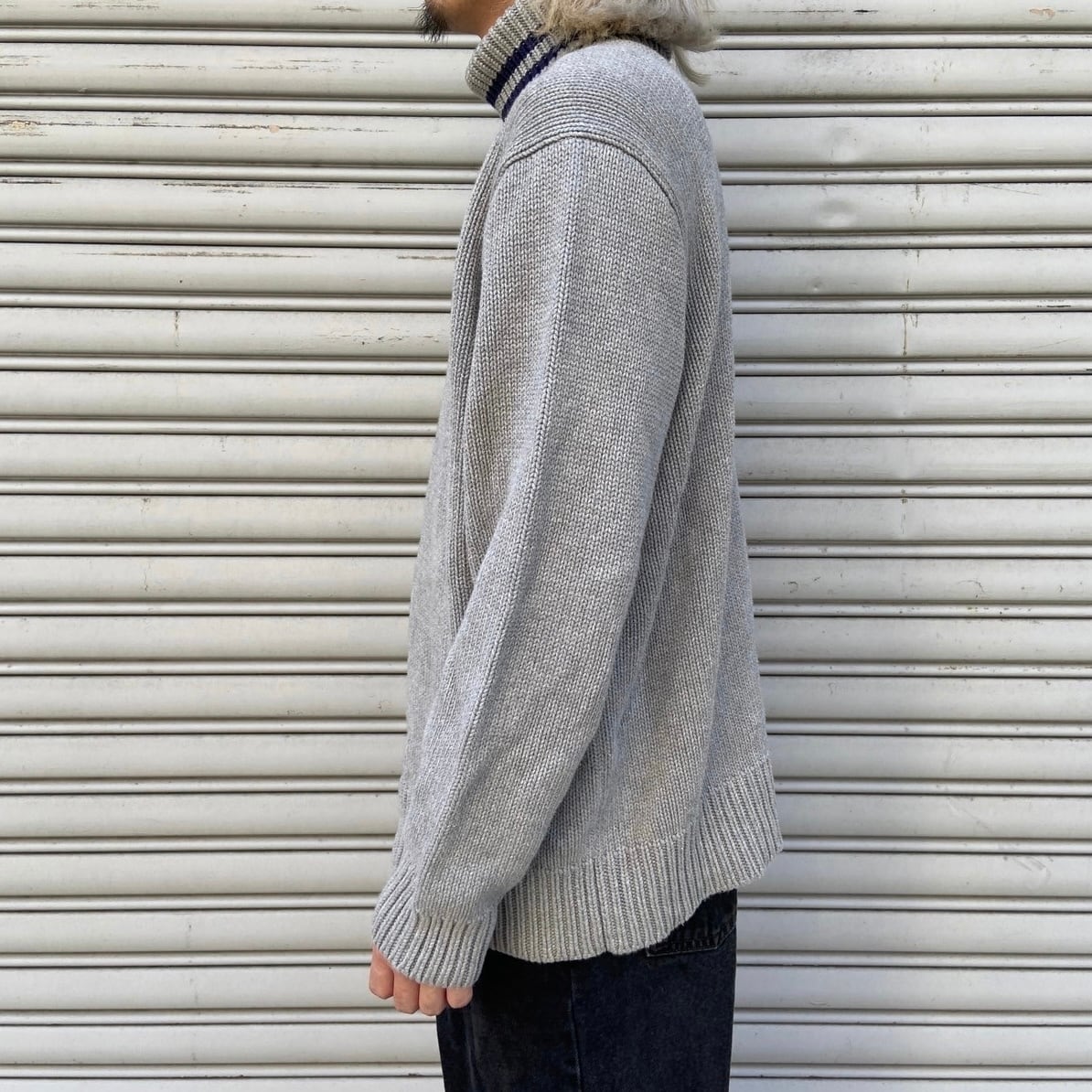 90s POLOSPORT ラルフローレン タートルネックセーター グレー XL