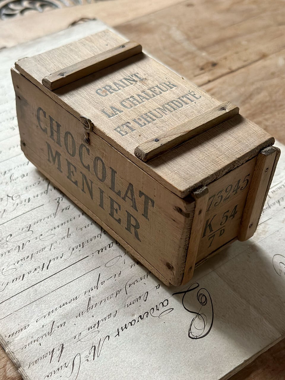 ショコラムニエの木箱 木製ボックス | Brocante de La Cocotte