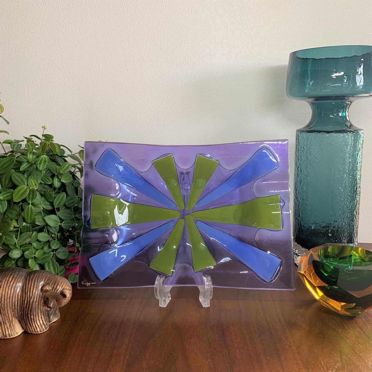 ヒギンス ヴィンテージ ガラスの灰皿 / Higgins Art Glass Ashtray