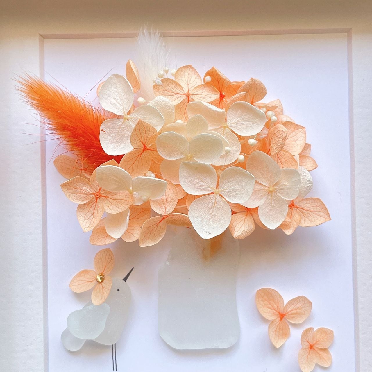 花のある生活〜 貴方の歩幅で【シーグラスフラワーアート】 | umihana