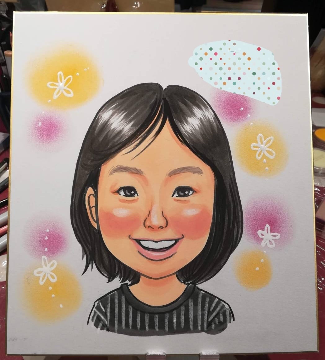 似顔絵1名様（普通色紙 274×243mm ) | みゆせの似顔絵