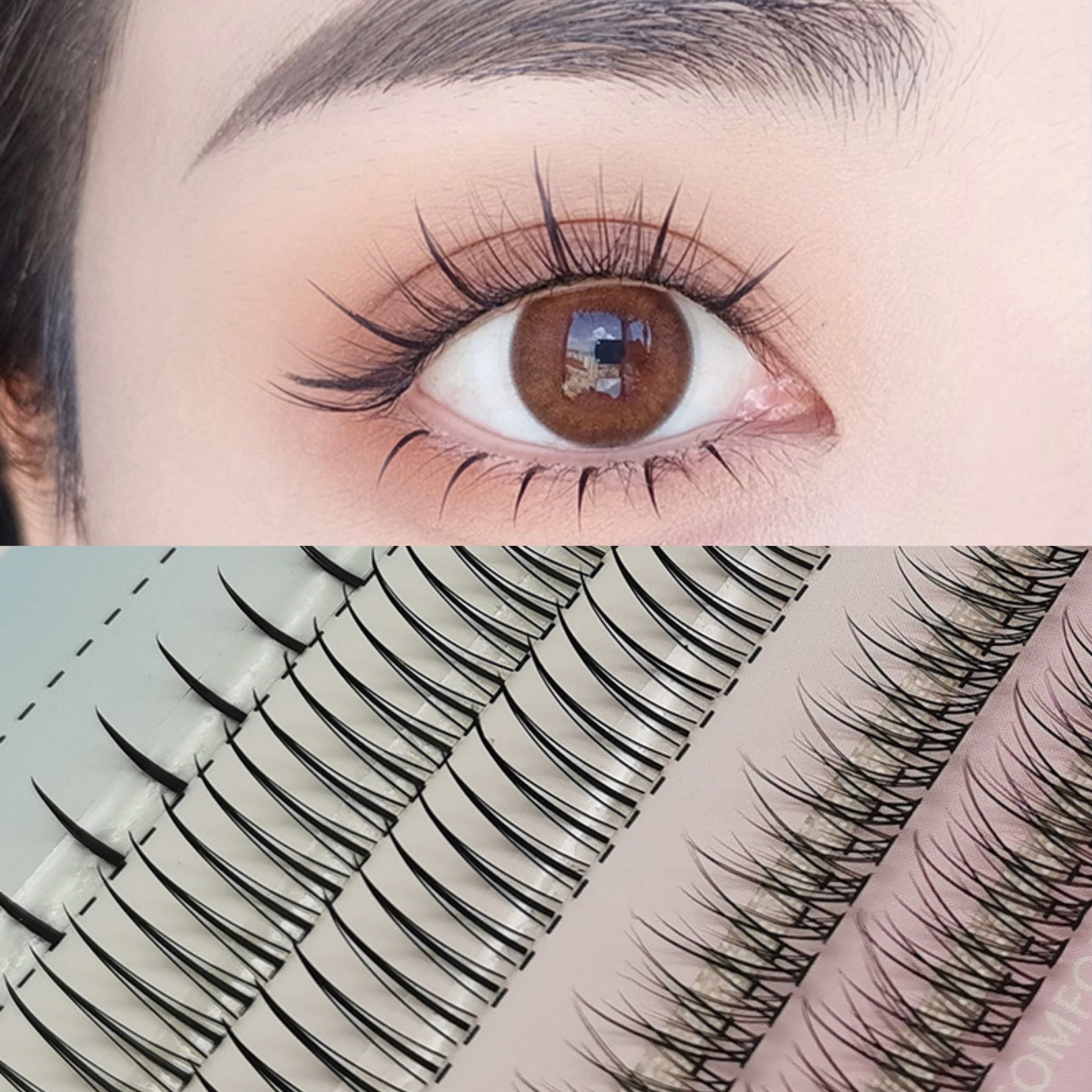 Fタイプ 下まつげ+A型+Vラッシュ つけまつげ 部分つけま セルフ