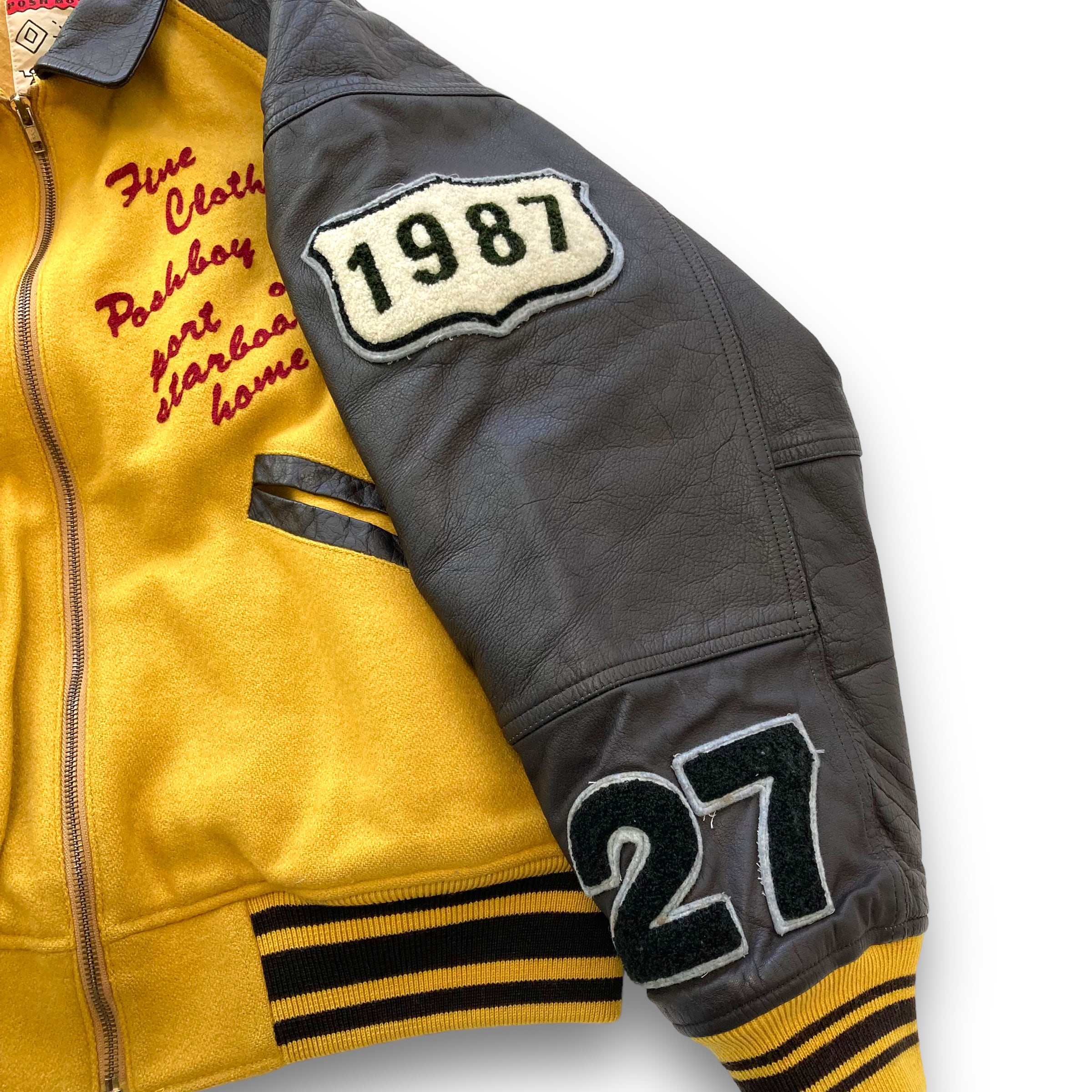 POSH BOY】90s ポッシュボーイ バーシティジャケット 袖レザー