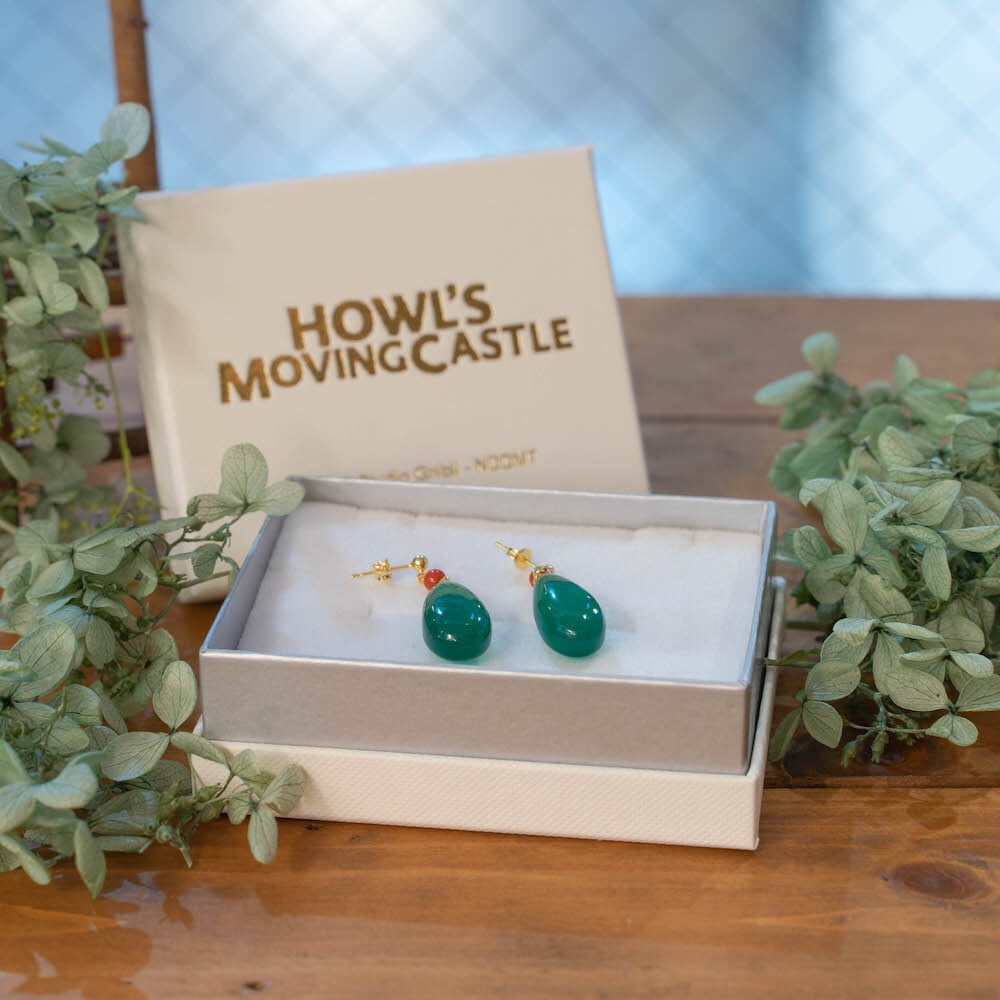 ハウルの動く城 ピアス（グリーンアゲート/Silver925/6545） | す