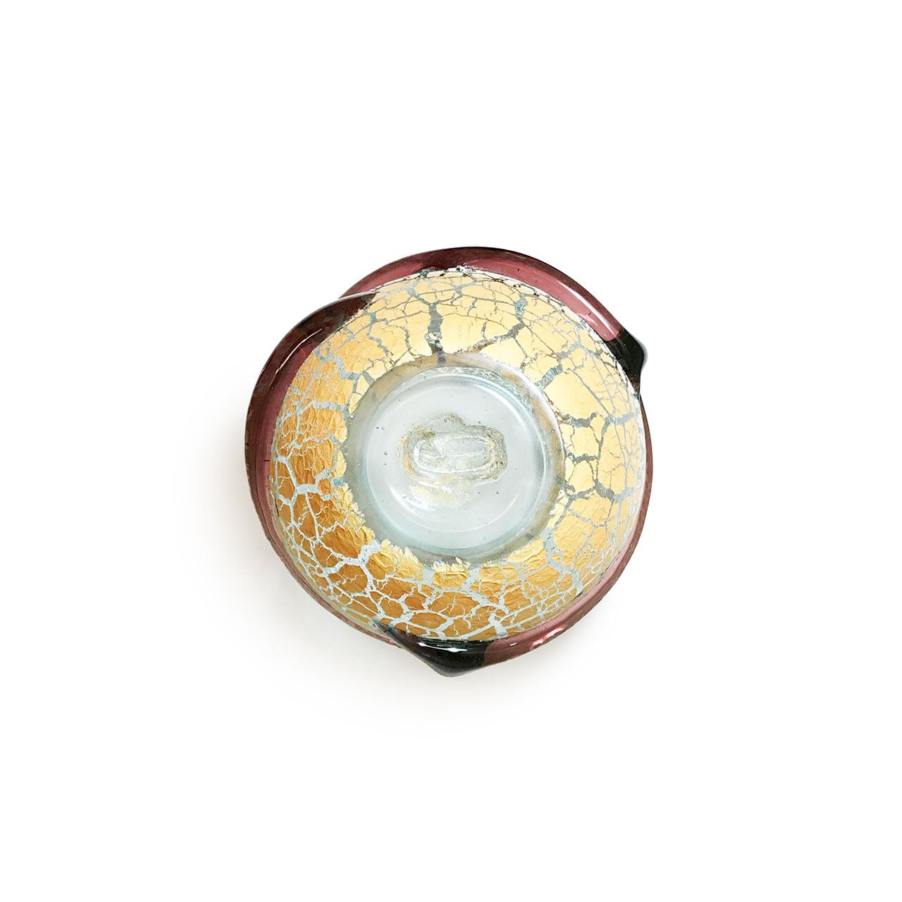 宙吹きガラス工房虹】宙吹土紋グラス 水色 [琉球ガラス] | 【琉球