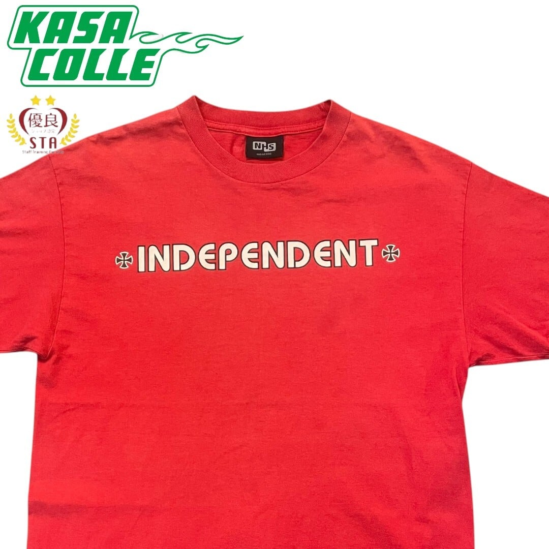 INDEPENDENT】インディペンデント NHSタグ アイアンクロスロゴプリント