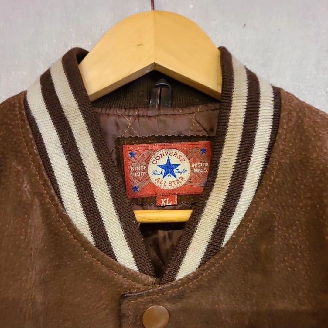 90s CONVERSE コンバース スウェード豚革 レザースタジャン | tiraxy'sbox