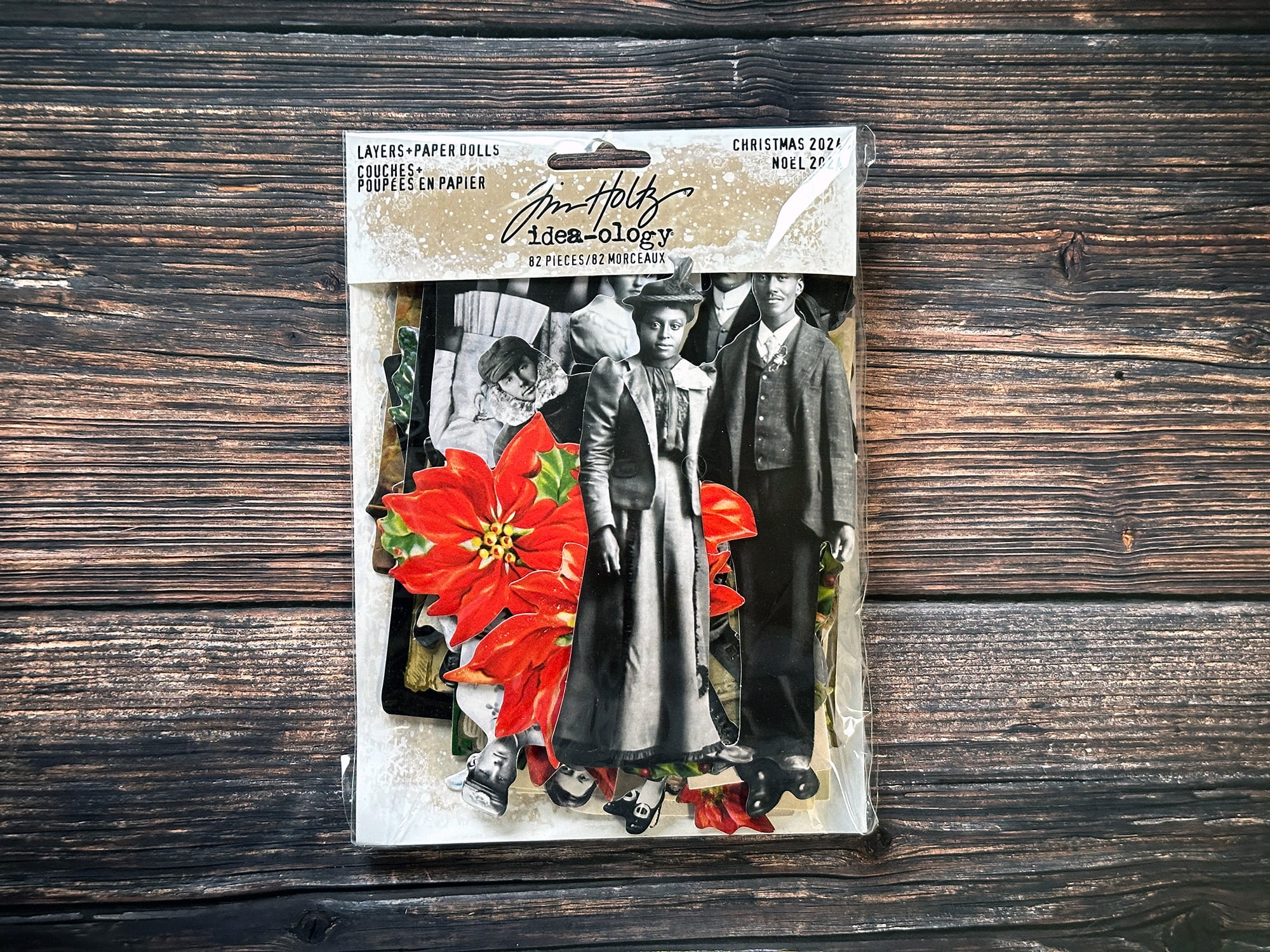 Tim Holtz Idea-ology クリスマスのダイカット素材82枚入り Christmas