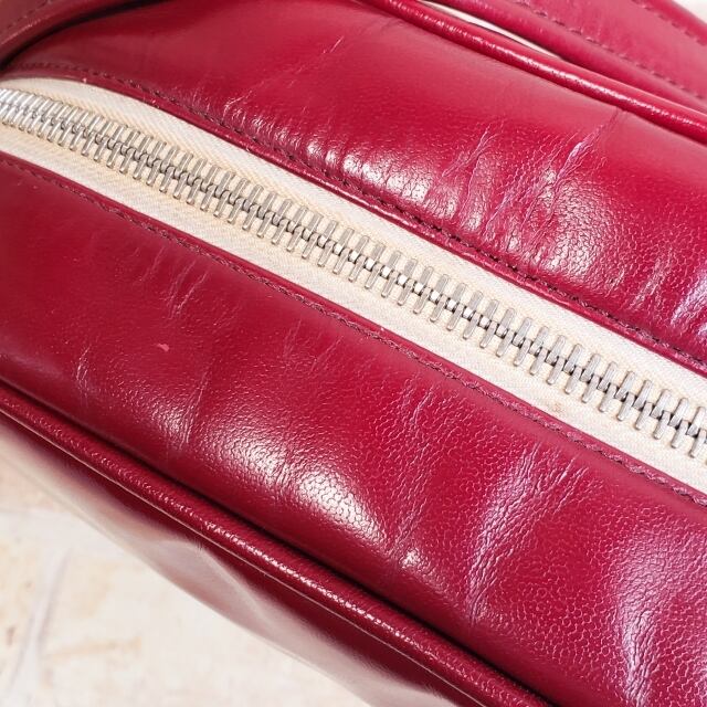 クレージュ ☆ ヴィンテージ レザー ショルダーバッグ フランス製