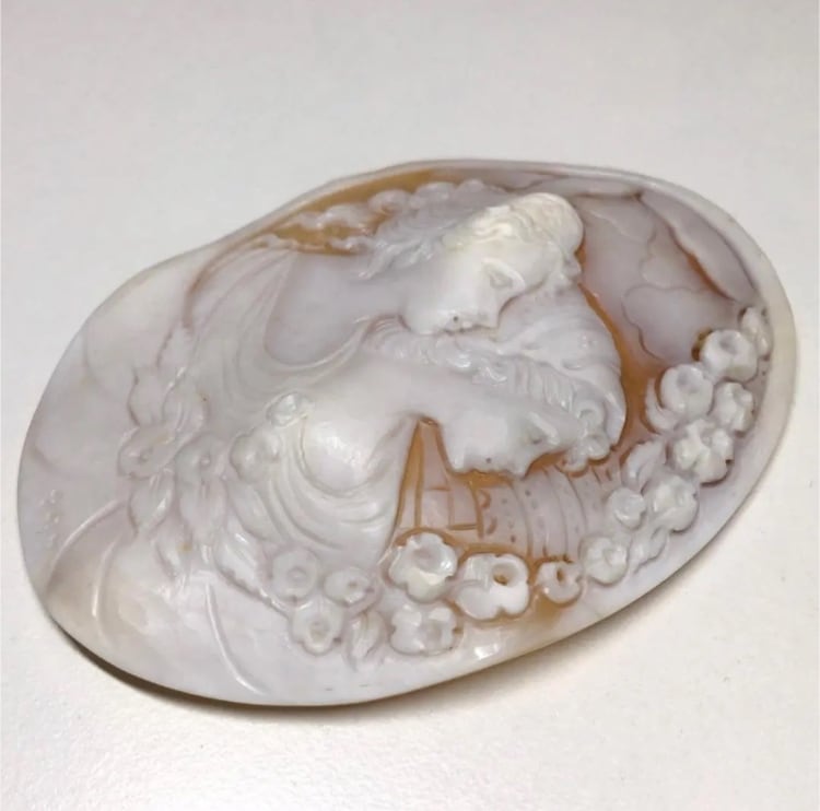 希少サイズ！美品！アンティークシェルカメオ SOL作家作品 | ganpanda