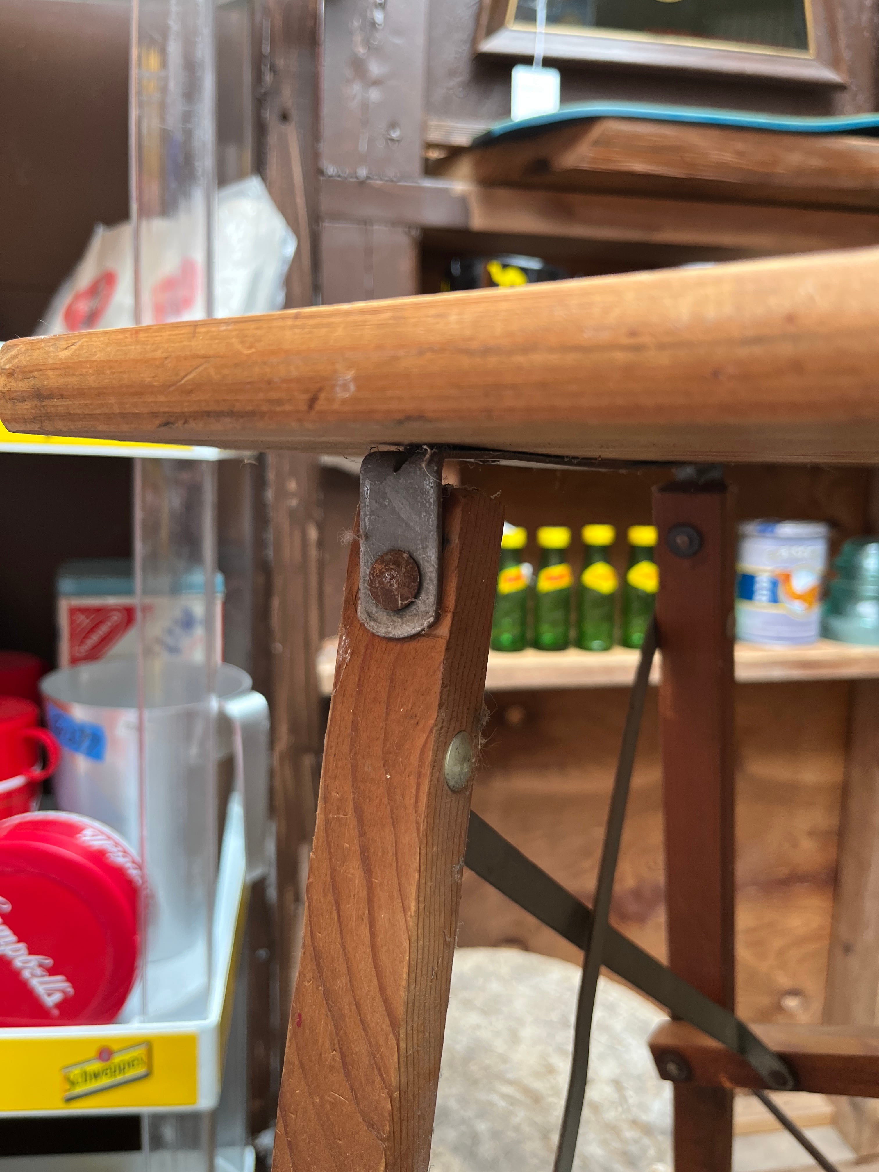 テーブル / アイロン台】アンティーク ビンテージアイロン台 折り畳み