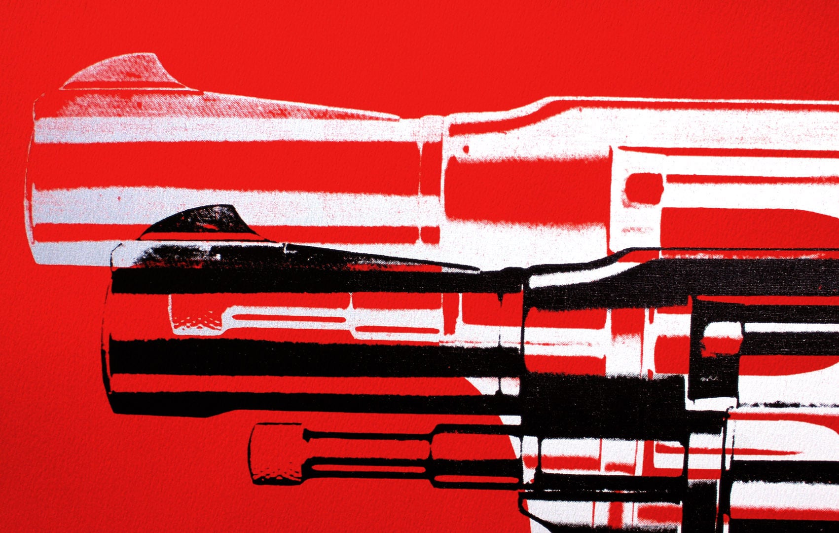 アンディ ウォーホル「ガン(レッド)Guns,c 1981-82」展示用フック付