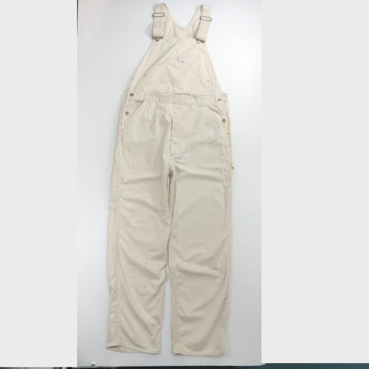 LEE リー 70年代 USA製 オーバーオール 山ポケ 生成り コットン デニム