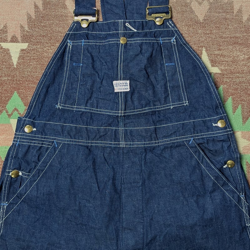50s HERCULES Low-Back Denim Overalls (W36) | Wonder Wear