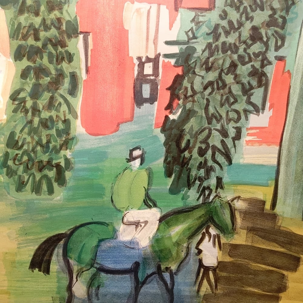 Sold Out】ラウル・デュフィ「ドーヴィル競馬場のパドック