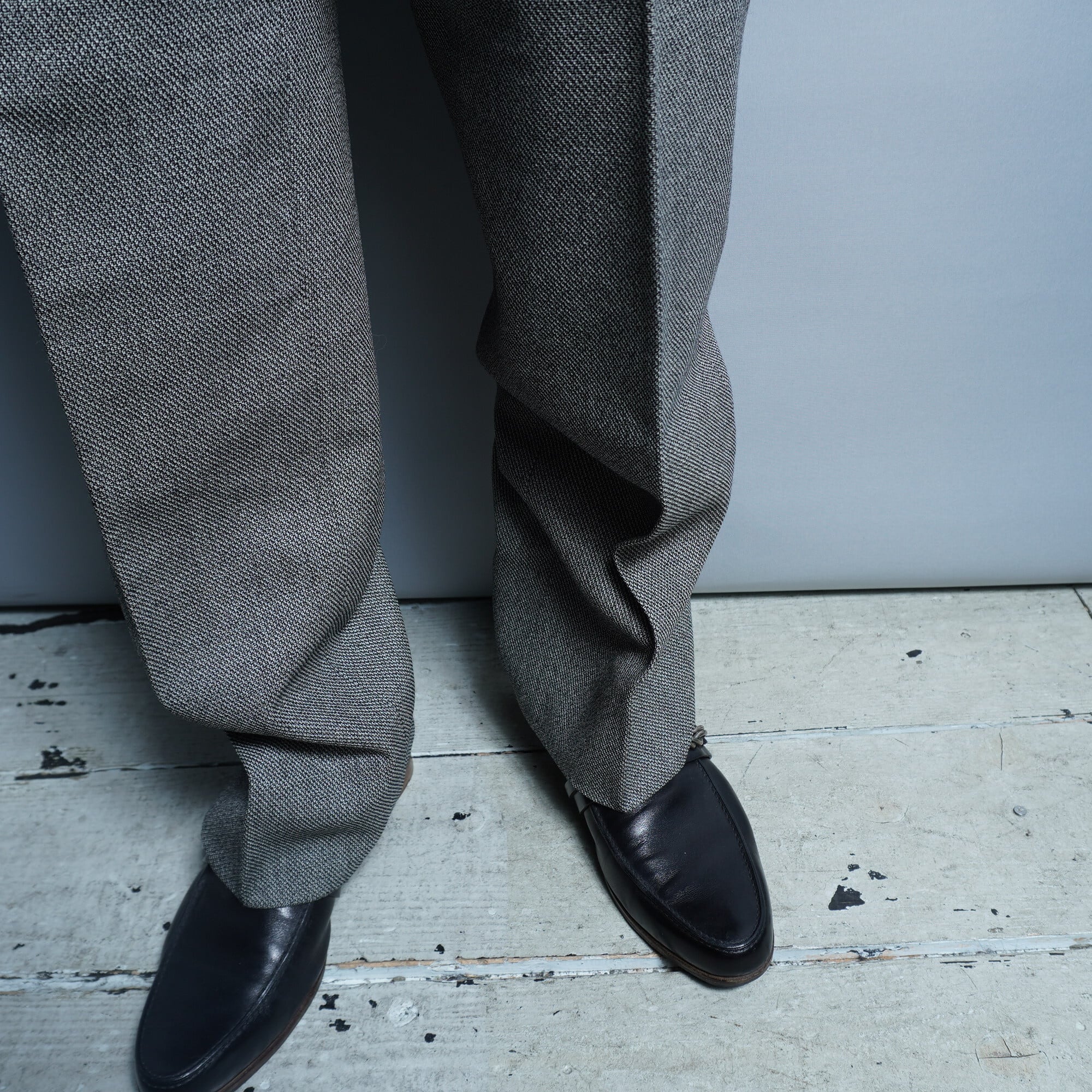 BURBERRY】バーバリー “WOOL100%”ダブルセットアップ：スーツ grey