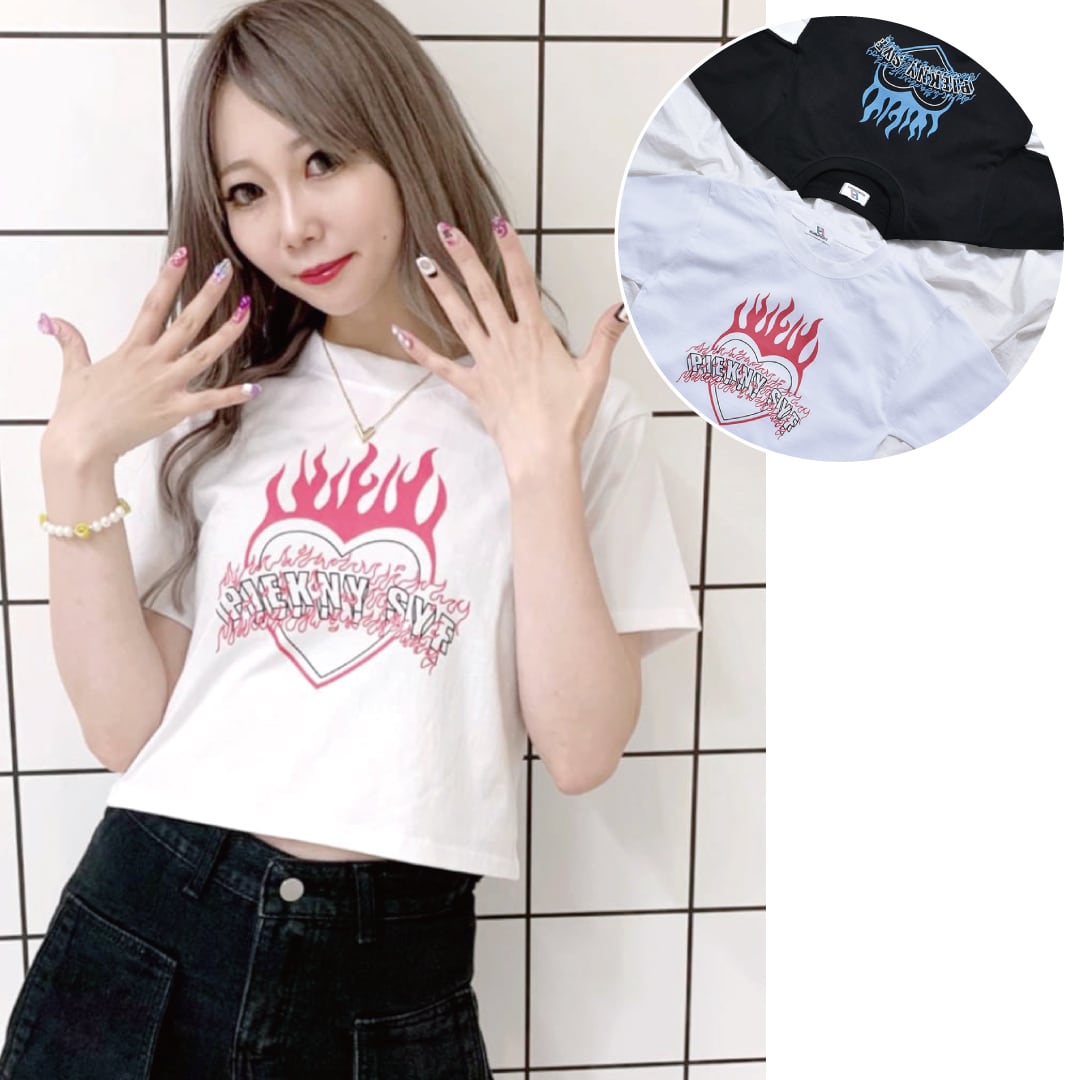 55%OFF】FIRE HEART ショート丈Tシャツ | VOLCAN&APHRODITE