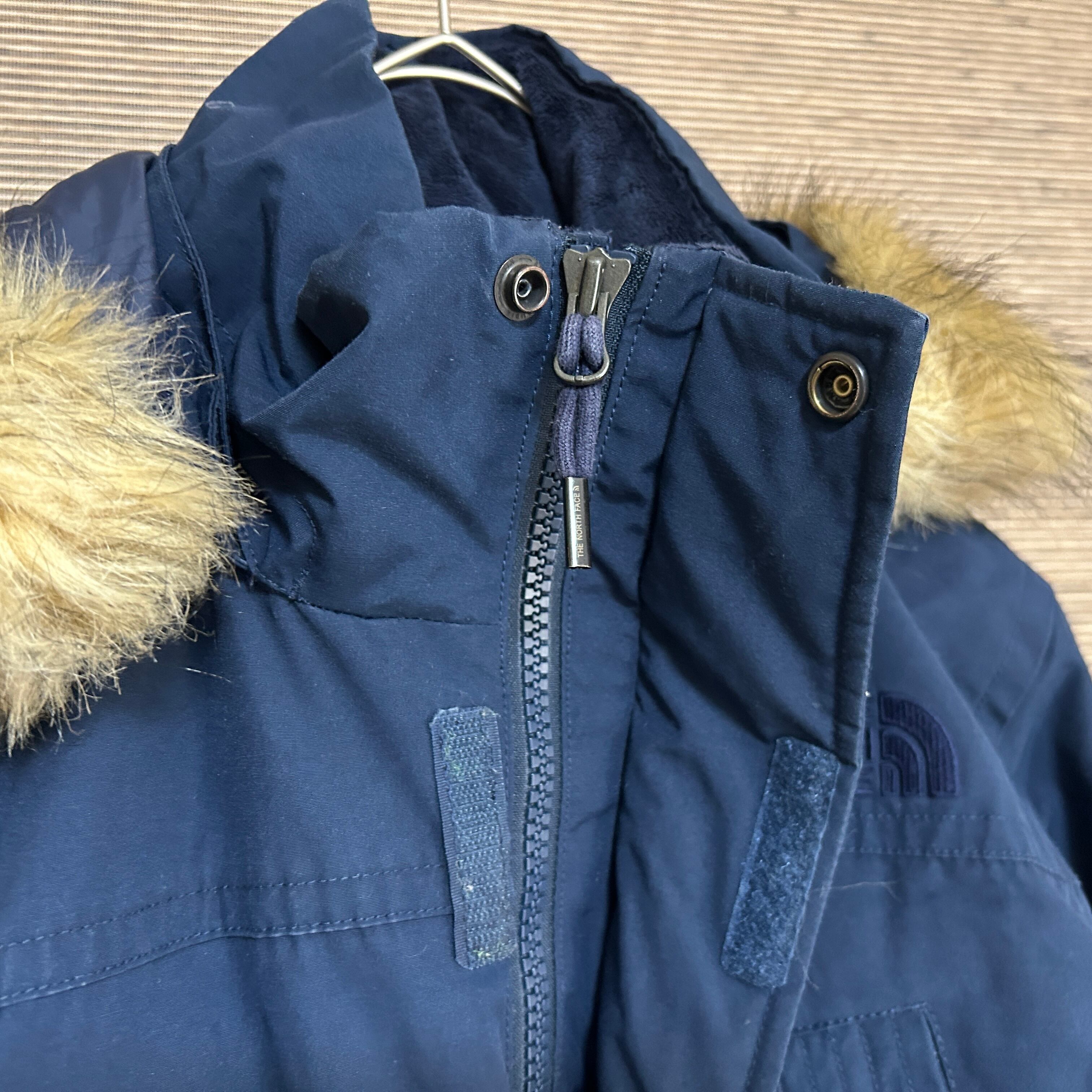 ノースフェイス ダウンジャケット モッズコート ネイビー フェイク