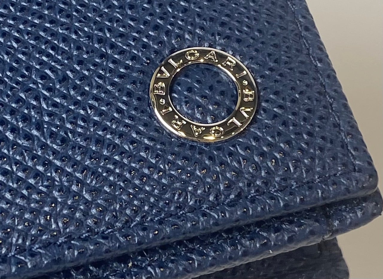 ブルガリ メンズ 名刺入れ カードケース 280299 GRAIN/DENIM SAPPHIRE