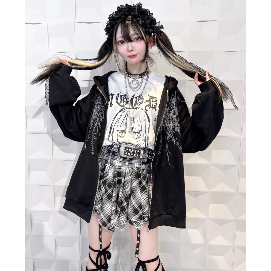 ラインストーン トライバルZIPパーカー | VOLCAN&APHRODITE