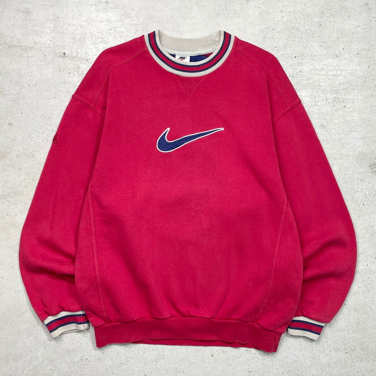 90年代 NIKE ナイキ スウェットシャツ ビッグスウォッシュロゴ刺繍