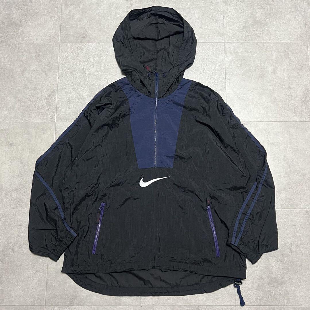 NIKE ナイキ ナイロンジャケット 90s アノラックパーカー ハーフジップ