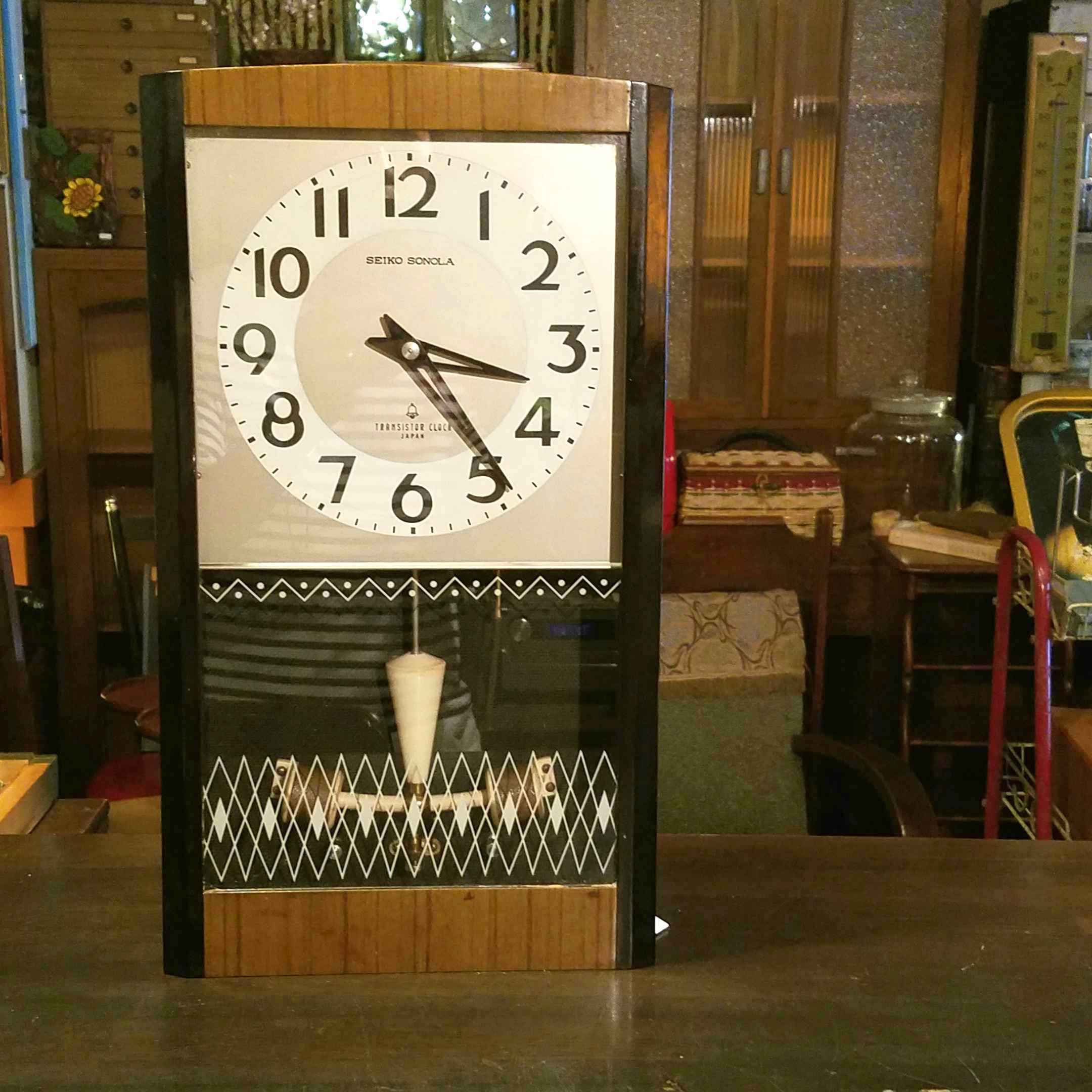 レトロな電池式振り子時計 SEIKO「ソノーラ」 | 旧式生活雑貨店 神戸