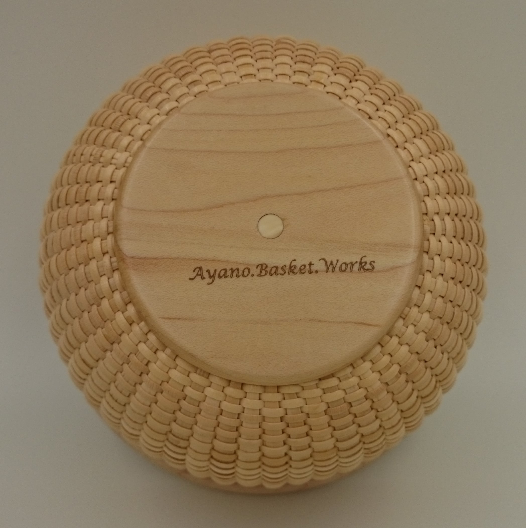 ナンタケットバスケット(ラウンド型蓋付き 5インチ メイプル) | Ayano