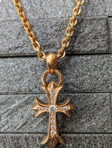 CHROME HEARTS クロムハーツ スモール Chクロス 22k ペンダント