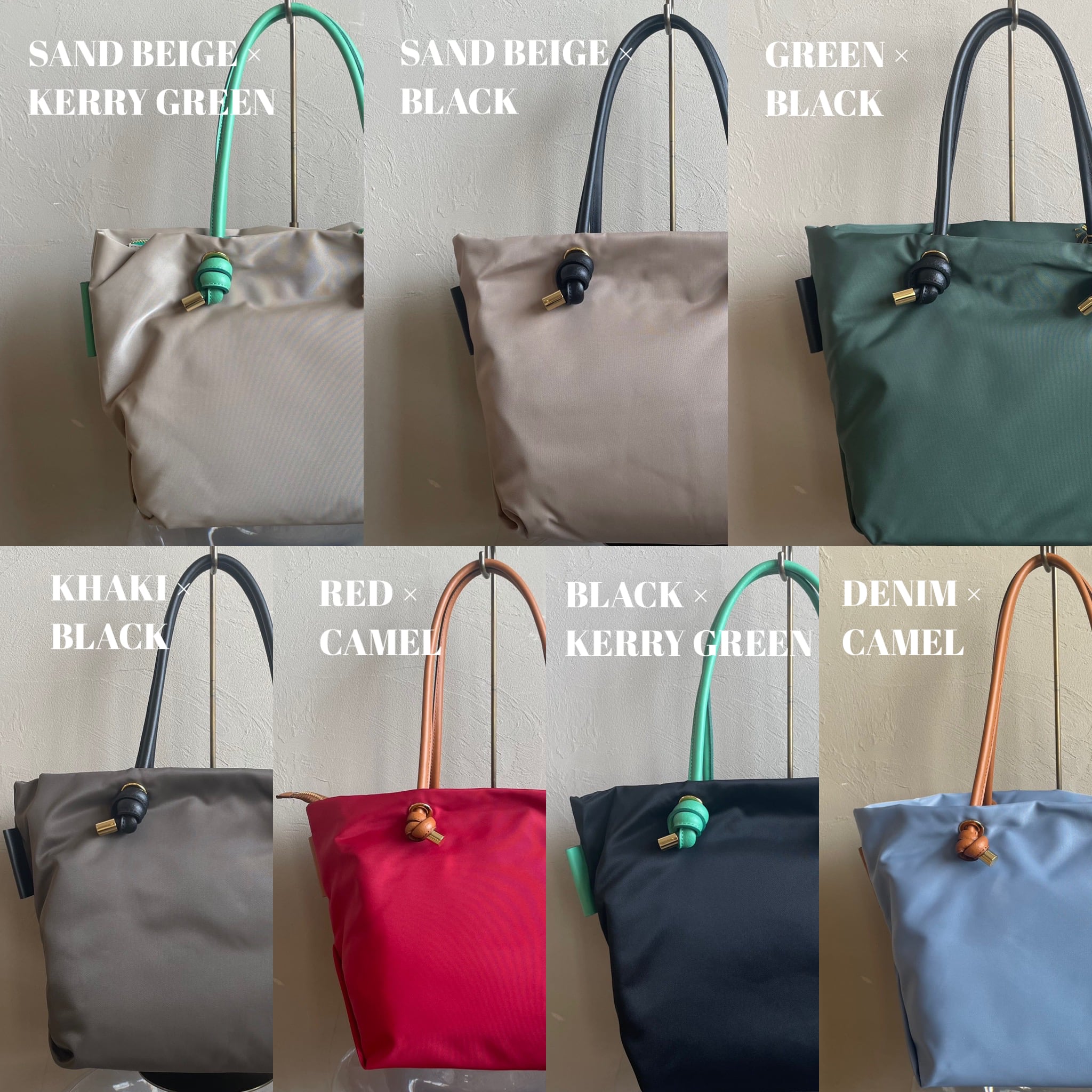 VIOLAd'ORO 】[BIANCA]ノットハンドルナイロントート Mサイズ 