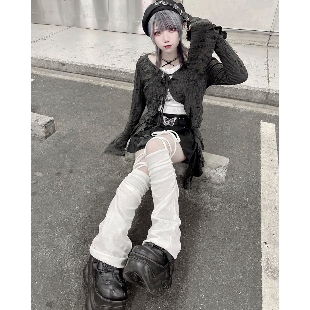 LACE UP ルーズニーハイレッグウォーマー | VOLCAN&APHRODITE