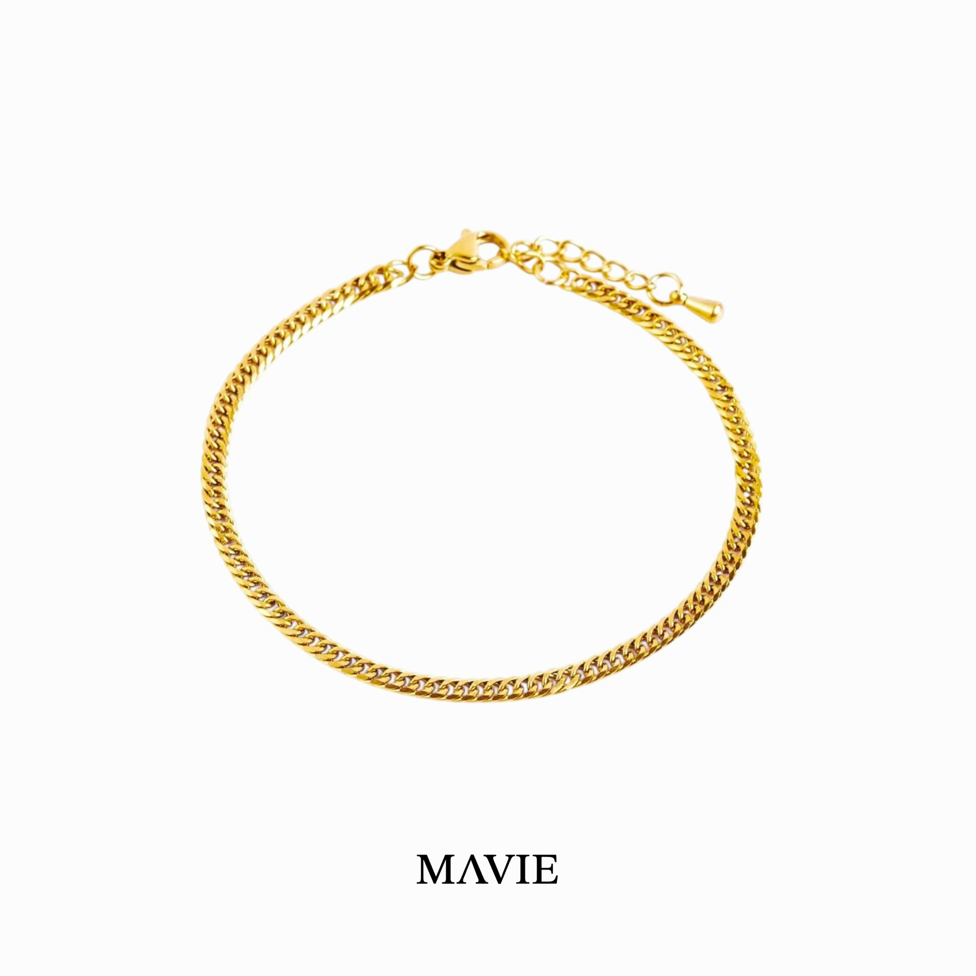 喜平ダブルチェーンブレスレット3mm ゴールド | MAVIE［マーヴィー］