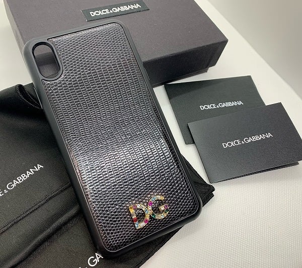 美品 D&G ドルチェ＆ガッパーナ iPhoneケース XS Max ブラック | rkmshop