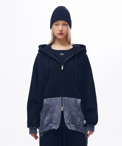 ☆LE SSERAFIM ウンチェ 着用！！【MMAK】9197 APPLIQUE HOODIE ZIP-UP