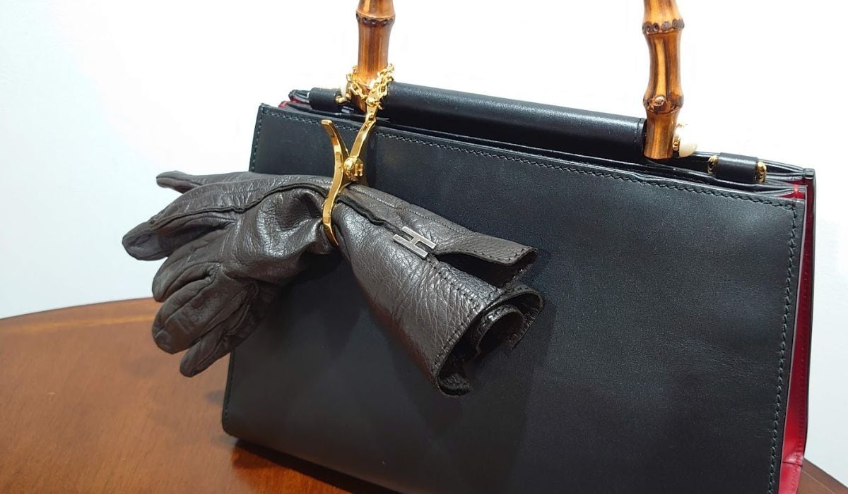 HERMES エルメス Hロゴ グローブ 手袋 レディース size7 ラムスキン