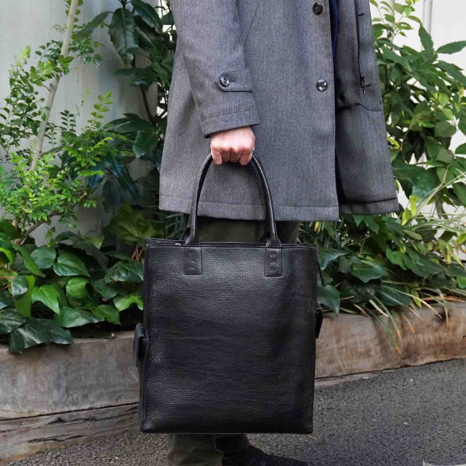 美品✨　SHIPS 牛革　シボ革　トートバッグ A4収納可 黒 gnl040_blk.jpg?fitin=720:720