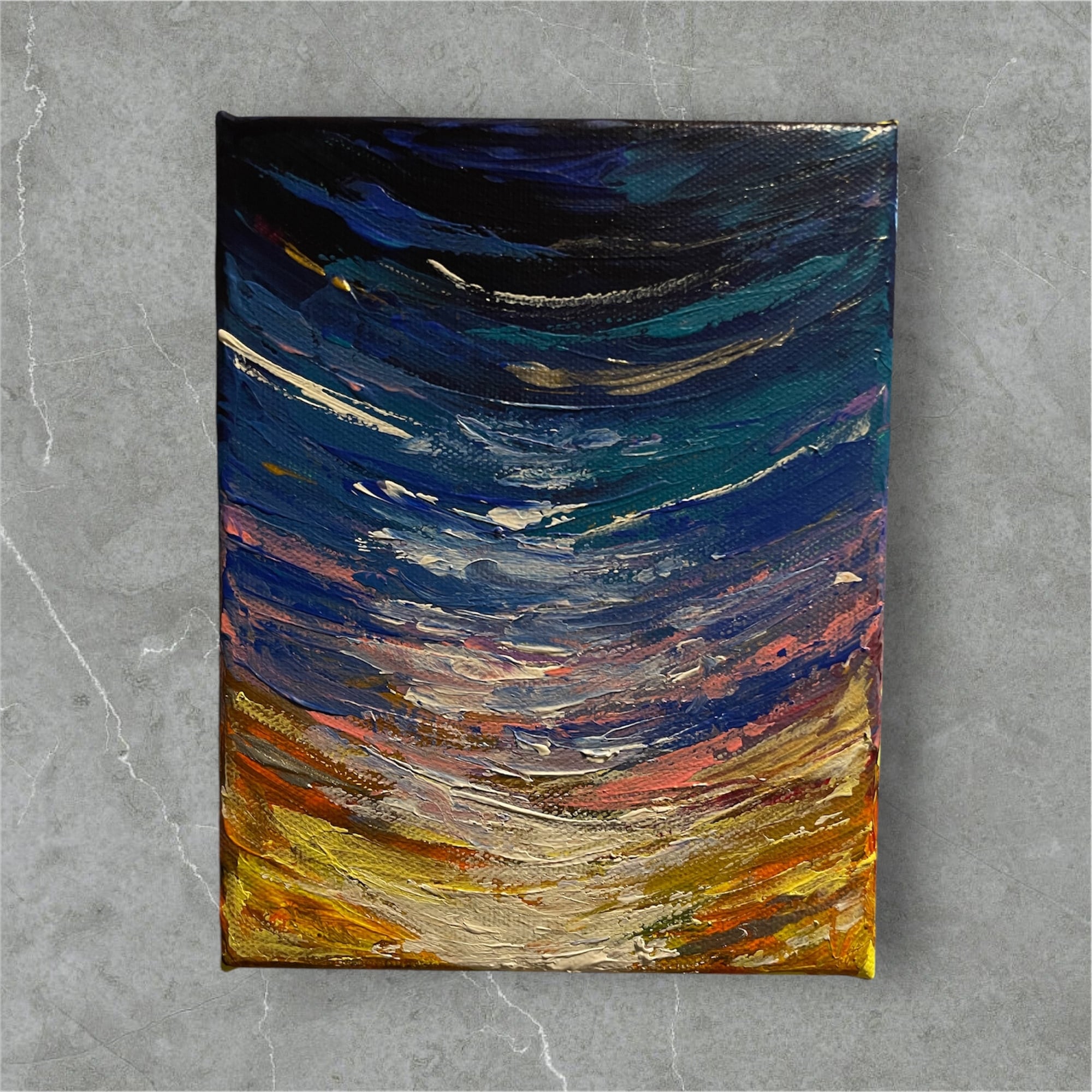 A-3/26】原画 絵画 抽象画 キャンバス 真作 インテリア 作品証明書付