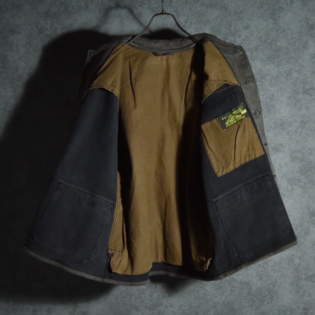 50s Le Mont Saint Michel French Vintage Hunting Pique Jacket With