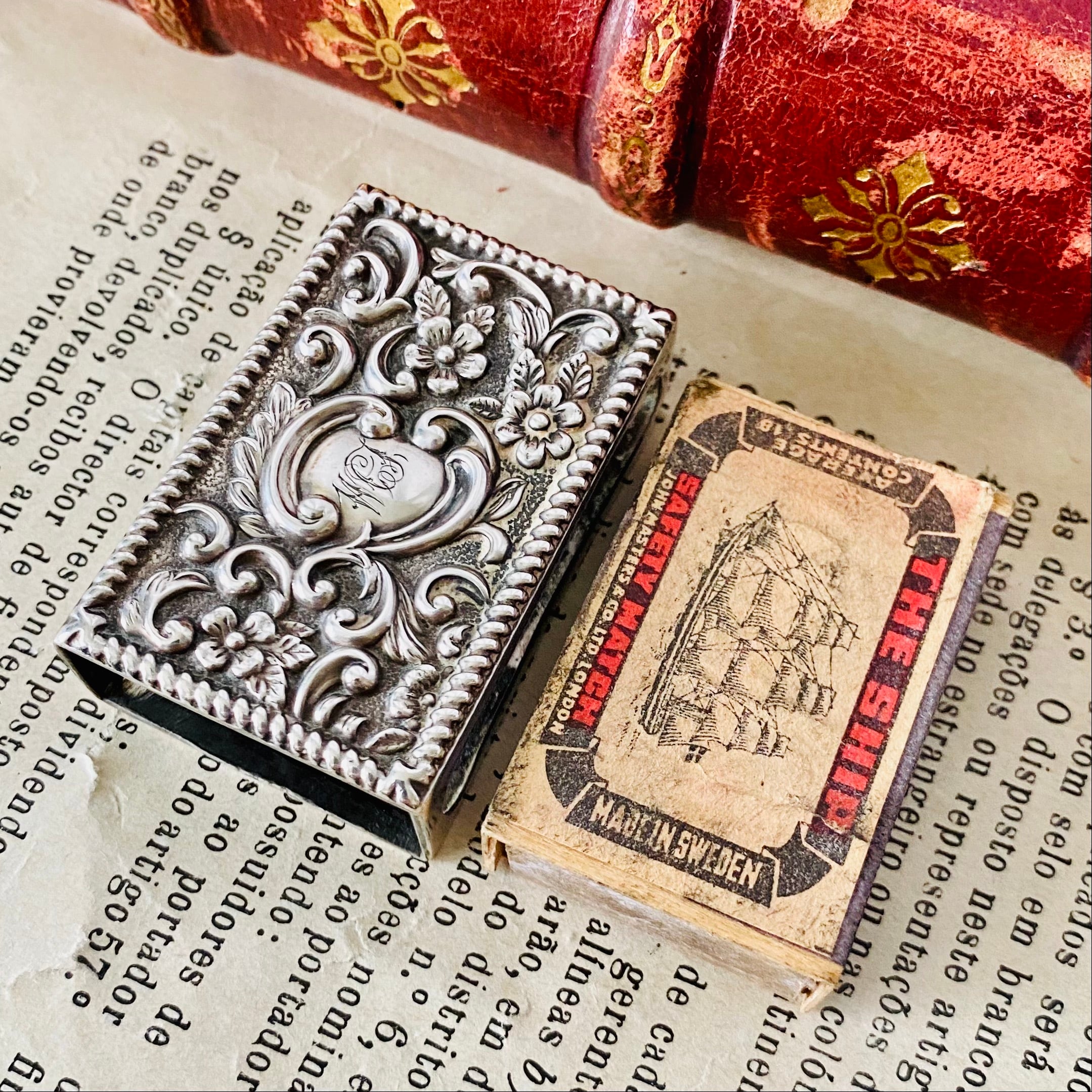 ☆1900年 英国 ☆アンティーク 純銀製 マッチケース | reoreohouse