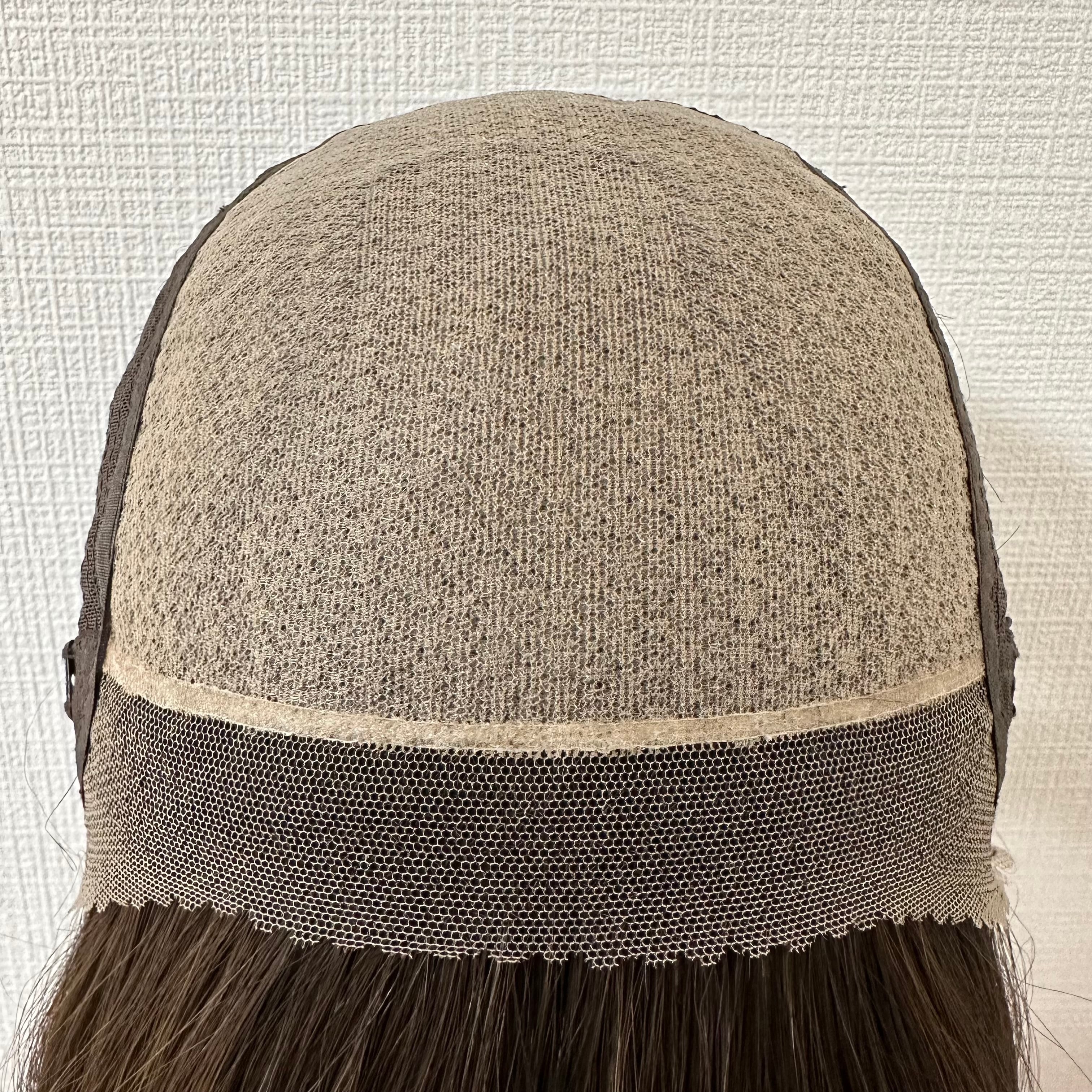 3Dウィッグ 未カット 30cm マロンブラウン系(根元暗め加工) 百合子