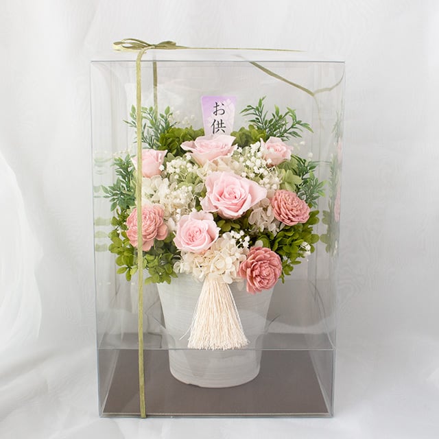 10%オフ 送料無料】 お供え 仏花 仏壇 プリザーブドフラワー クリア
