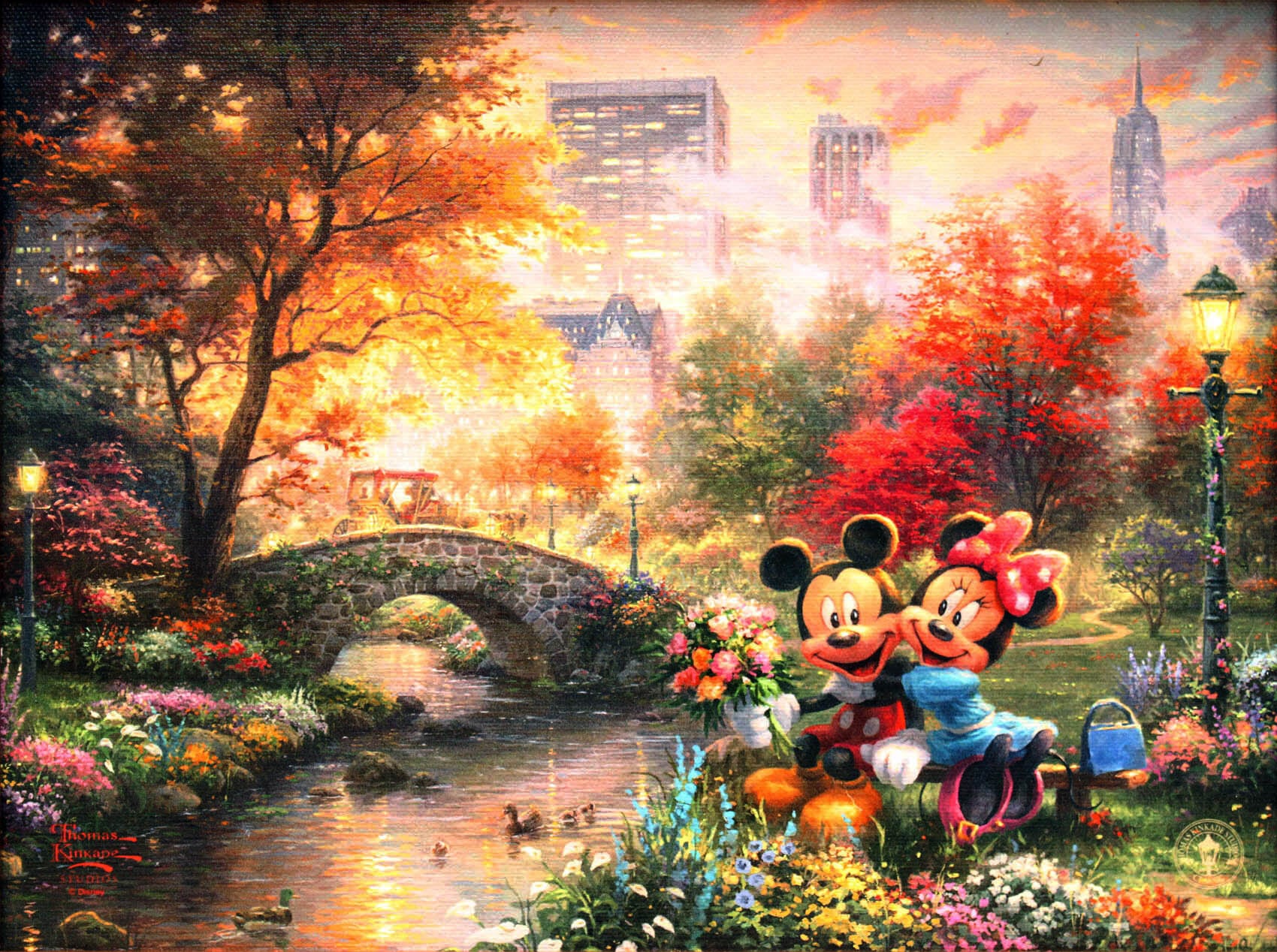 ディズニー絵画 ミッキー&ミニー/スウィートハート セントラルパーク