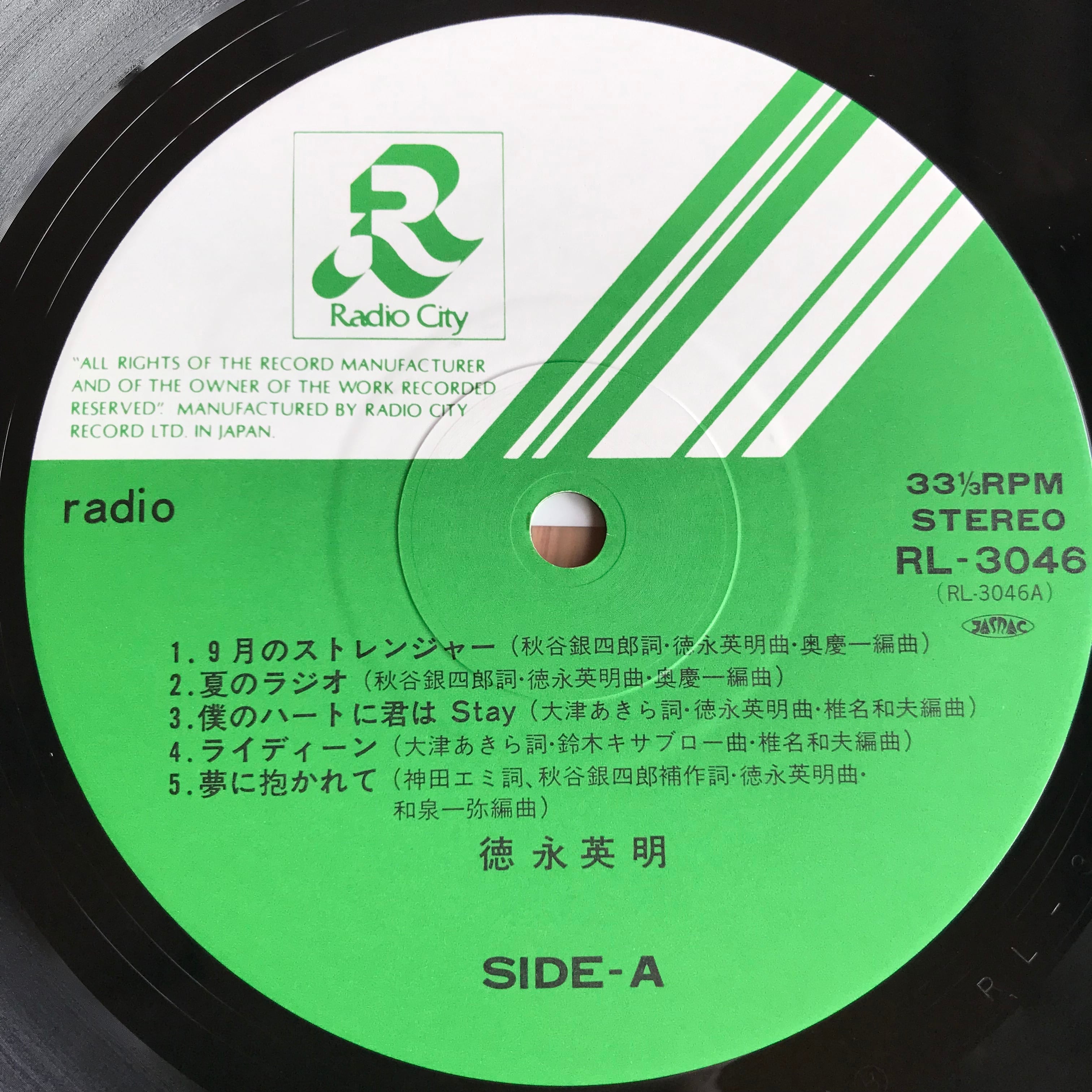 徳永英明 / RADIO | PASSTIME RECORDS / パスタイム レコード