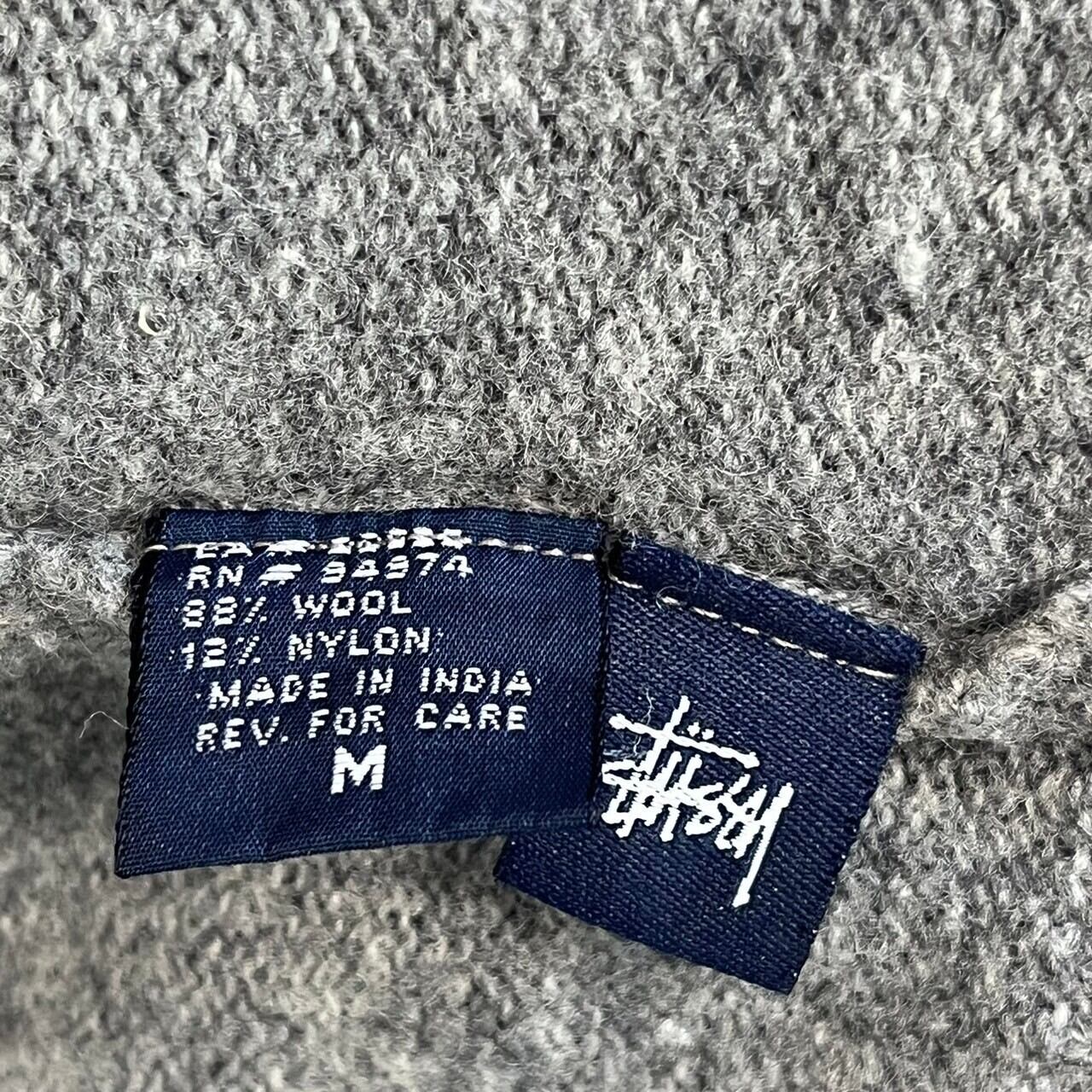 stussy ステューシー ニットセーター センターロゴ 紺タグ 90s | 古着